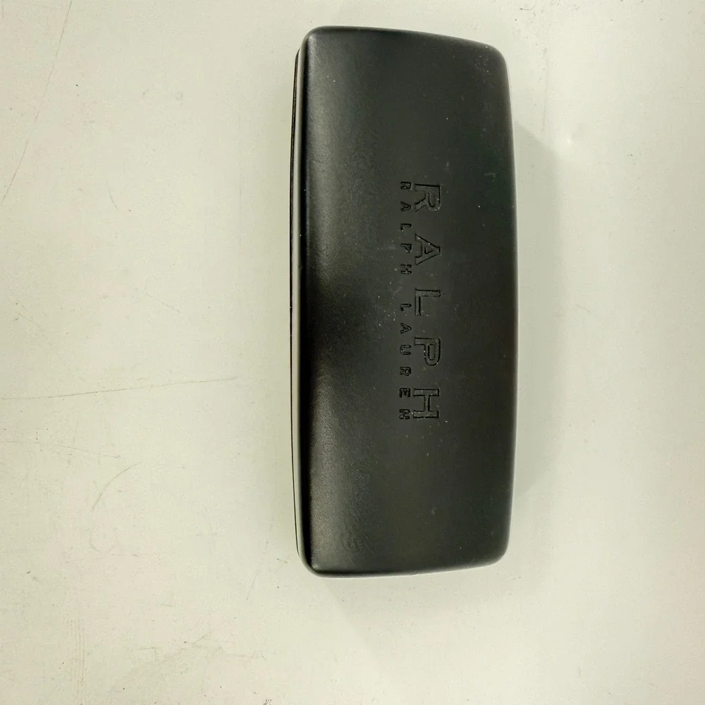 Ralph Ralph‎ Lauren Glasses Case Unisex OS Black Hard Shell with Cleaning Cloth